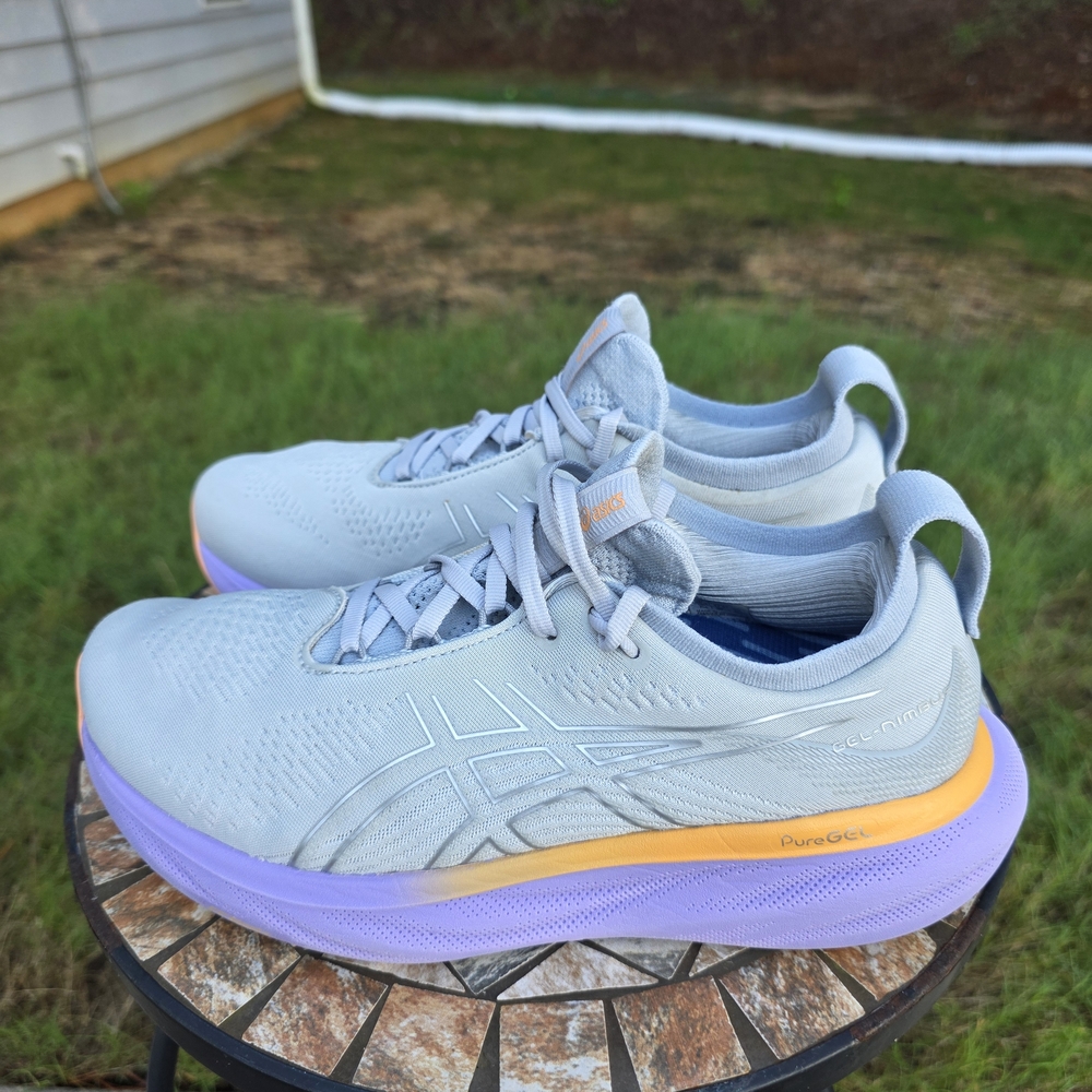 Asics Gel Nimbus 25 1012B356 Piedmont Grey Running Shoes Sneakers Women's Sz 9.5